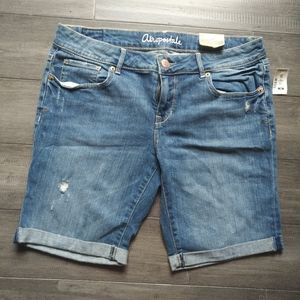 NWT Aeropostale Bermuda shorts distressed denim
